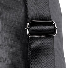 Load image into Gallery viewer, Black Nylon Sling Bag with Protective Buckle and Zipper Compartments