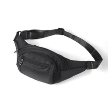 Load image into Gallery viewer, Westend Black Nylon Waist Fanny Pack with Adjustable Strap