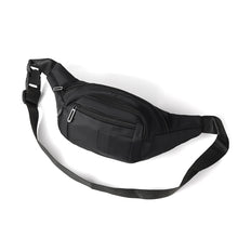 Load image into Gallery viewer, Westend Black Nylon Waist Fanny Pack with Adjustable Strap