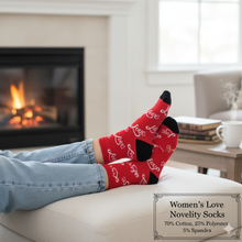 Load image into Gallery viewer, Women's "Love" Novelty Crew Socks
