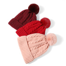 Load image into Gallery viewer, Nollia Ladies Winter Cable Knit Cap with Fleece Lining – Warm & Stylish