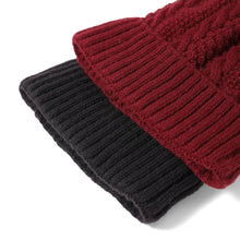 Load image into Gallery viewer, Nollia Ladies Winter Cable Knit Cap with Fleece Lining – Warm & Stylish