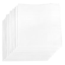Load image into Gallery viewer, Men's Cotton Plain Handkerchiefs 12 piece Set