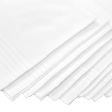 Load image into Gallery viewer, Men's Cotton Plain Handkerchiefs 12 piece Set