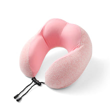 Load image into Gallery viewer, U-Shape Premium Memory Foam Neck Pillow – Ergonomic Travel Support (Gray/Blue or Pink)
