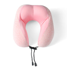 Load image into Gallery viewer, U-Shape Premium Memory Foam Neck Pillow – Ergonomic Travel Support (Gray/Blue or Pink)