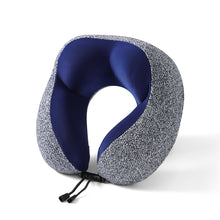 Load image into Gallery viewer, U-Shape Premium Memory Foam Neck Pillow – Ergonomic Travel Support (Gray/Blue or Pink)