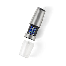 Load image into Gallery viewer, Gravity Electric Salt and Pepper Grinder – Battery-Operated Mill with LED Light & Adjustable Coarseness