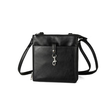 Load image into Gallery viewer, Ladies PU North South Triple Zip Crossbody bag