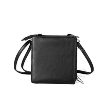 Load image into Gallery viewer, Ladies PU North South Triple Zip Crossbody bag