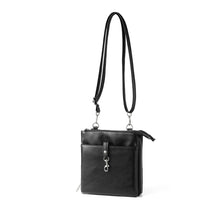 Load image into Gallery viewer, Ladies PU North South Triple Zip Crossbody bag