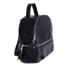 Load image into Gallery viewer, Ladies Black PU Mini Backpack