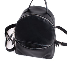 Load image into Gallery viewer, Ladies Black PU Mini Backpack