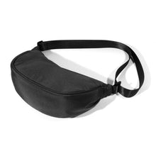 Load image into Gallery viewer, Sporty black crescent-shaped nylon shoulder bag