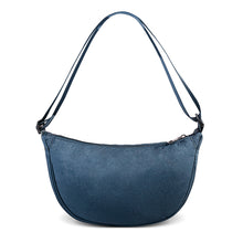 Load image into Gallery viewer, Sporty Navy crescent-shaped nylon shoulder bag