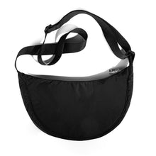 Load image into Gallery viewer, Nollia nylon crescent crossbody bag in black