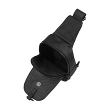 Load image into Gallery viewer, Elegant Woven Vegan Leather Crossbody Bag with Gold Accents - Black