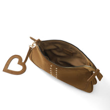 Load image into Gallery viewer, Sydnee Suede Shoulder Bag with Heart Mirror Charm
