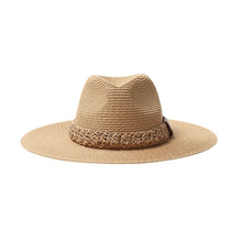 Load image into Gallery viewer, Ladies Wide Brim Sun Straw Hat with Braided Band