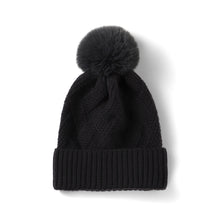 Load image into Gallery viewer, Ladies Winter Cable Knit Beanie with Pom