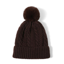 Load image into Gallery viewer, Nollia Ladies Winter Cable Knit Cap with Fleece Lining – Warm & Stylish