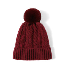 Load image into Gallery viewer, Nollia Ladies Winter Cable Knit Cap with Fleece Lining – Warm & Stylish