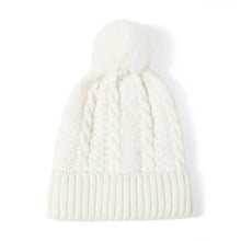 Load image into Gallery viewer, Nollia Ladies Winter Cable Knit Cap with Fleece Lining – Warm & Stylish