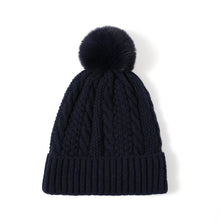 Load image into Gallery viewer, Nollia Ladies Winter Cable Knit Cap with Fleece Lining – Warm & Stylish