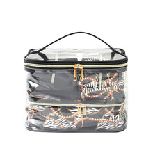 Load image into Gallery viewer, 4pc Zebra & Chain Print Cosmetic Set