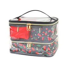 Load image into Gallery viewer, 4pc Cherries and Daises Cosmetic Set