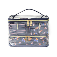 Load image into Gallery viewer, 4pc Butterflies and Stripes Print Cosmetic Set