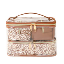 Load image into Gallery viewer, 4pc Leopard Print Cosmetic Set