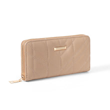 Load image into Gallery viewer, Ladies Chervon Quilt Zip Around Wallet