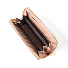 Load image into Gallery viewer, Pastel Ruched PU Leather Zip Wallet