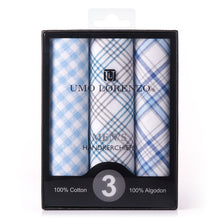 Load image into Gallery viewer, Men's Boxed Fancy Cotton Handkerchiefs 3 Piece Set