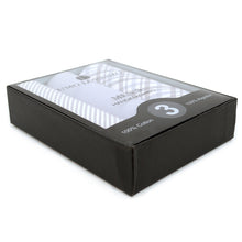 Load image into Gallery viewer, Men's Cotton Solid, Striped & Plaid Gray Handkerchiefs 3 Piece Set