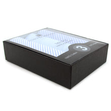 Load image into Gallery viewer, Men's Cotton Solid, Striped & Plaid Blue Handkerchiefs 3 Piece Set