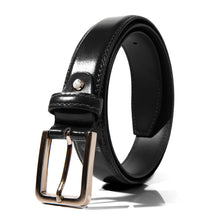 Load image into Gallery viewer, Umo Lorenzo Men's Cut to Fit Genuine Leather Belt – Black