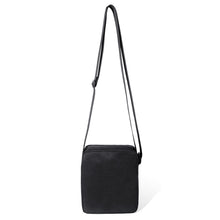 Load image into Gallery viewer, Men's black small crossbody bag with adjustable strap rear view