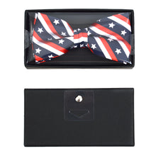 Load image into Gallery viewer, Men's U.S Flag Pattern Banded Bow Tie