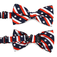 Load image into Gallery viewer, Men's U.S Flag Pattern Banded Bow Tie
