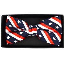 Load image into Gallery viewer, Men's U.S Flag Pattern Banded Bow Tie