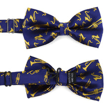 Load image into Gallery viewer, Men's Brass Instruments Banded Bow Tie