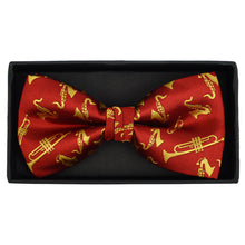 Load image into Gallery viewer, Men's Brass Instruments Banded Bow Tie