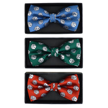 Load image into Gallery viewer, Men's Dice Pattern Banded Bow Tie