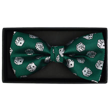 Load image into Gallery viewer, Men's Dice Pattern Banded Bow Tie