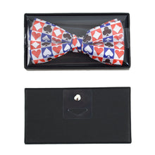 Load image into Gallery viewer, Men's Checkered Poker Card Suits Banded Bow Tie