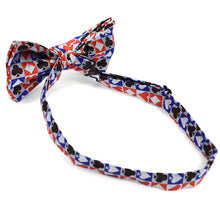 Load image into Gallery viewer, Men's Checkered Poker Card Suits Banded Bow Tie