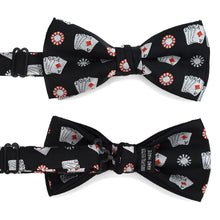 Load image into Gallery viewer, Men's Poker Chips & Cards Banded Bow Tie