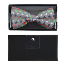 Load image into Gallery viewer, Men's Poker Card Suits Pattern Banded Bow Tie